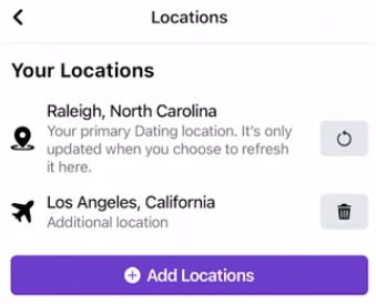 添加 facebook dating location