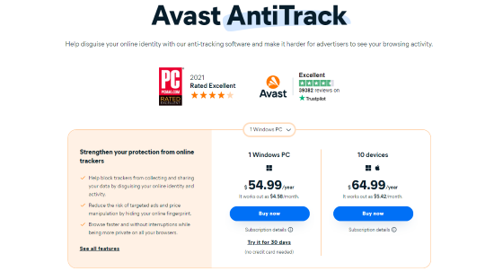 avast antitrack