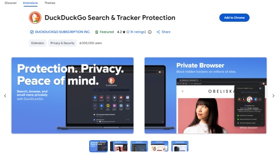 duckduckgo 搜尋與追蹤保護